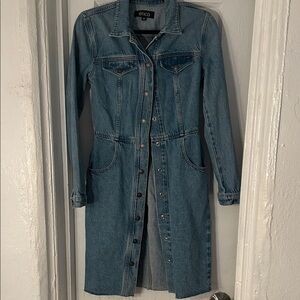 NWOT Denim Button-Up Long sleeve Dress